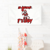 Beängstigend Funny Halloween Clown Hockey Goalie Banner (Insitu)