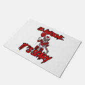 Beängstigend Funny Halloween Clown Hockey Goalie Fußmatte (Schrägansicht)