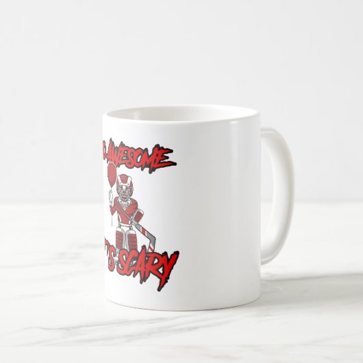 Beängstigend Funny Halloween Clown Hockey Goalie Kaffeetasse (VorderseiteRechts)