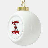 Beängstigend Funny Halloween Clown Hockey Goalie Keramik Kugel-Ornament (Rechts)