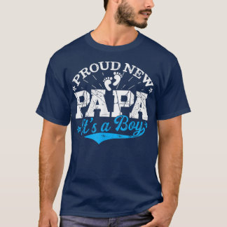 Beängstigend Gender Reveal Proud New Papa Es ist e T-Shirt