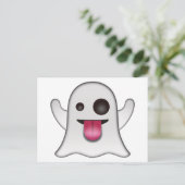 Beängstigend Ghost Emoji Cooler Spaß Postkarte (Stehend Vorderseite)