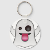 Beängstigend Ghost Emoji Cooler Spaß Schlüsselanhänger (Vorderseite)