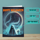 Beängstigend Ghost Halloween Karte