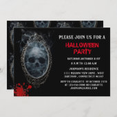 Beängstigend Ghost Mirror-Halloween-Party Einladung (Vorne/Hinten)