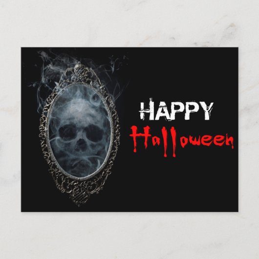Beängstigend Ghost Mirror Halloween Postkarte (Vorderseite)