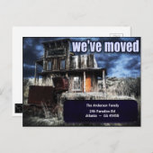 Beängstigend Ghost Town Gebäude | Ankündigung der Postkarte (Vorne/Hinten)