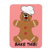 Beängstigend Gingerbread Man Cookie Magnet (Vertikal)