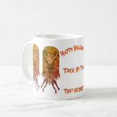 Beängstigend Goblin Grabstein Halloween Personalis Kaffeetasse (Vorderseite Links)