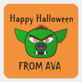 BEÄNGSTIGEND GOBLIN HALLOWEEN STICKER