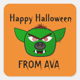 BEÄNGSTIGEND GOBLIN HALLOWEEN STICKER