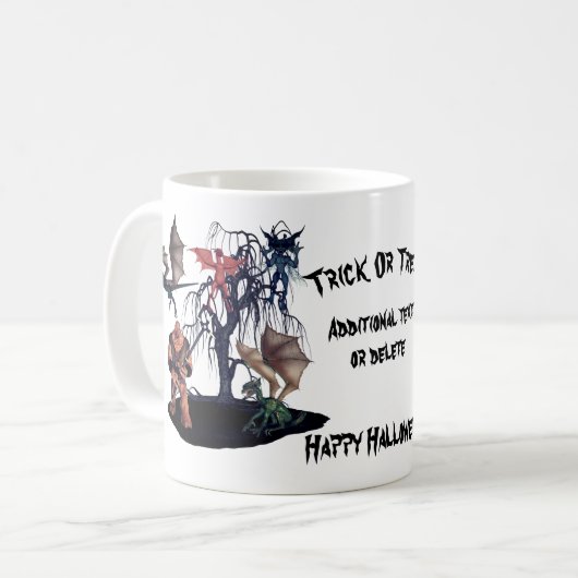 Beängstigend Goblins Monster Halloween Personalisi Kaffeetasse (Vorderseite Links)