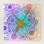 Beängstigend Golden Nazca Lines Hummingbird Puzzle (Horizontal)