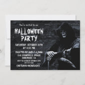 Beängstigend Grim Sensenmann Halloween-Party Einladung (Vorderseite)
