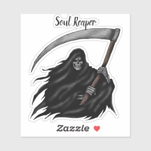Beängstigend Grim Sensenmann Halloween Vinyl Aufkleber (Blatt)