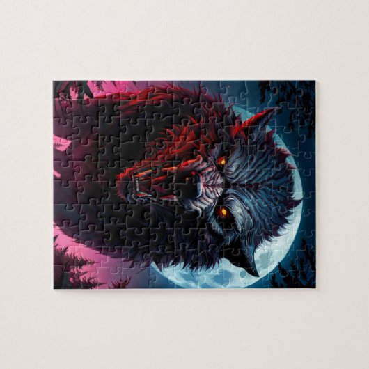Beängstigend Growling Werewolf Puzzle (Horizontal)