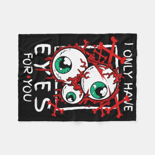 Beängstigend habe ich nur Augen für euch Eyell Hal Fleecedecke (Vorderseite (Horizontal))