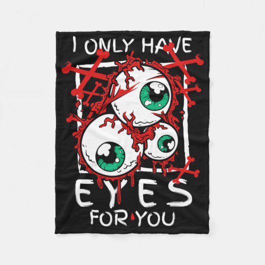 Beängstigend habe ich nur Augen für euch Eyell Hal Fleecedecke (Vorderseite)