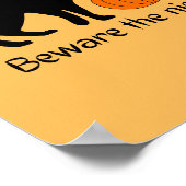 Beängstigend Halloween Black Cat Pumpkin Poster (Ecke)