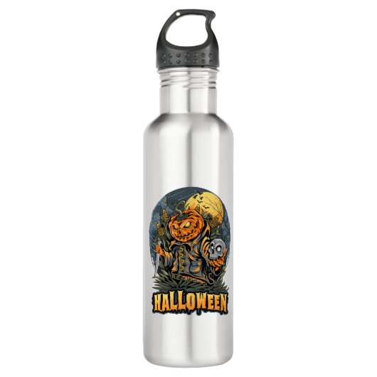Beängstigend Halloween Edelstahlflasche (Vorderseite)