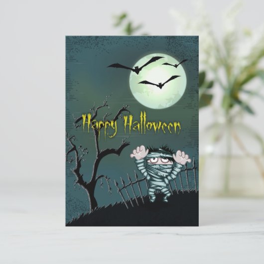 Beängstigend Halloween Einladung (Stehend Vorderseite)