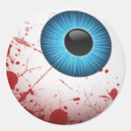 Beängstigend Halloween Eyeball Runder Aufkleber (Vorderseite)