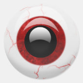 Beängstigend Halloween Eyeball Runder Aufkleber (Vorderseite)