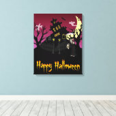 Beängstigend Halloween Leinwanddruck (Insitu (Holzboden))