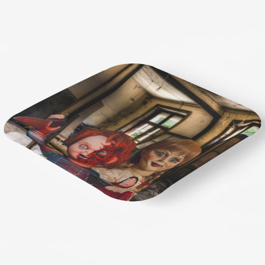 Beängstigend Halloween Pappteller (Gewinkelt)