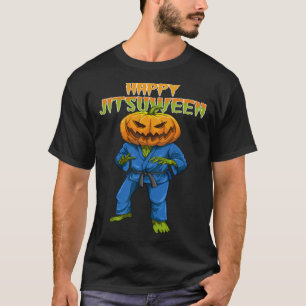 Beängstigend Halloween Pumpkin Brasilianer Jiu Jit T-Shirt