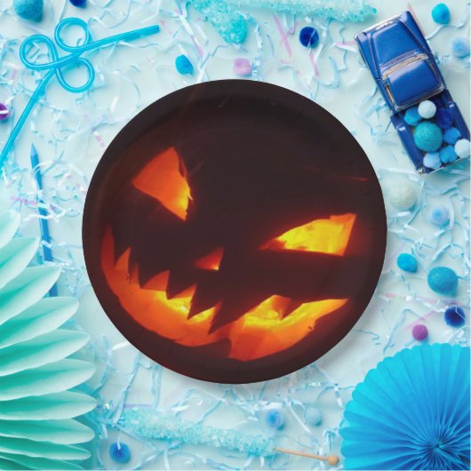 Beängstigend Halloween Pumpkin Pappteller (Party)