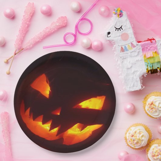 Beängstigend Halloween Pumpkin Pappteller (Party)