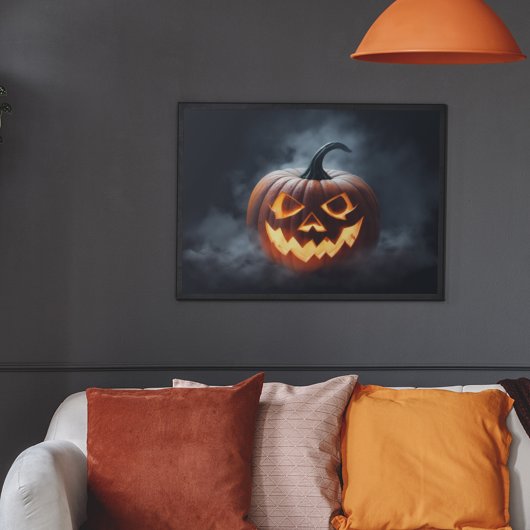 Beängstigend Halloween Pumpkin Poster
