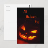 Beängstigend Halloween Pumpkin Postkarte (Vorne/Hinten)