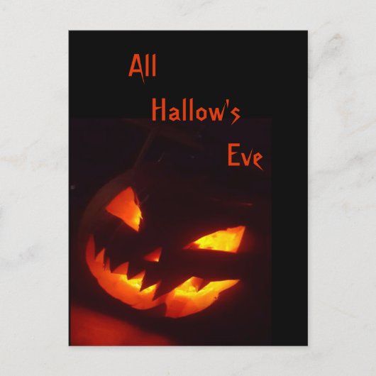 Beängstigend Halloween Pumpkin Postkarte (Vorderseite)