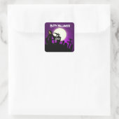 Beängstigend Halloween Quadratischer Aufkleber (Tasche)