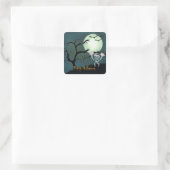 Beängstigend Halloween Quadratischer Aufkleber (Tasche)