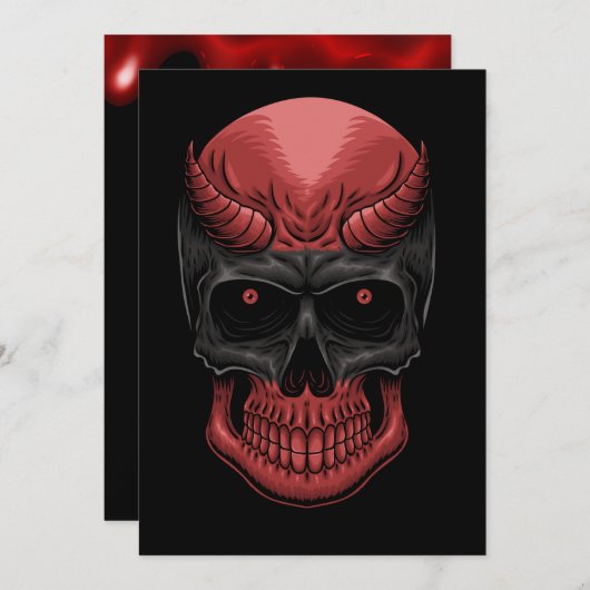 Beängstigend Halloween Skull Ankündigung (Vorne/Hinten)