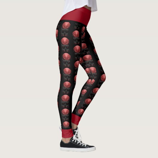 Beängstigend Halloween Skull Leggings (Rechts)