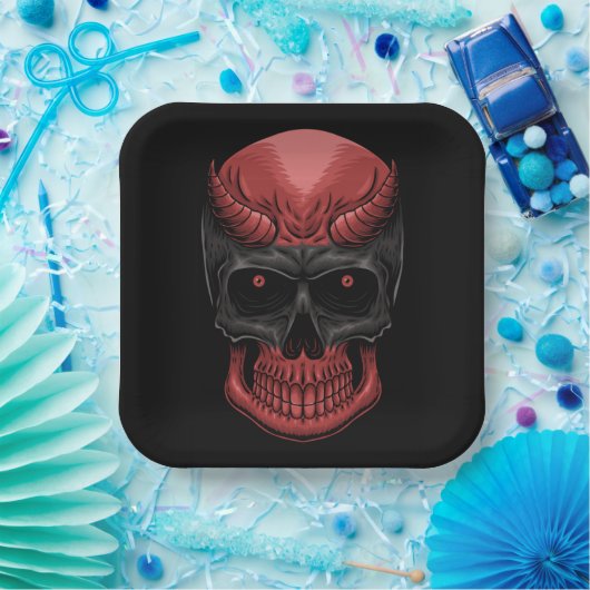 Beängstigend Halloween Skull Pappteller (Party)