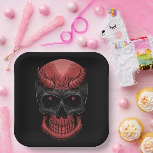 Beängstigend Halloween Skull Pappteller (Party)