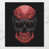 Beängstigend Halloween Skull Weinetikett (Einzelnes Label)