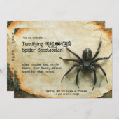 Beängstigend HALLOWEEN Spider Spektakulär! Einladung (Vorne/Hinten)
