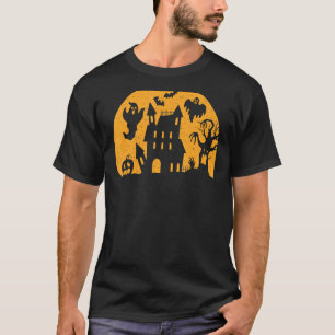 Beängstigend Halloween Spuk House Ghosts Pumpkin T-Shirt