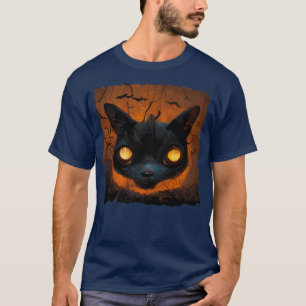 Beängstigend Halloween Spuk Zombie Cat T-Shirt