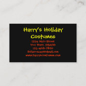 Beängstigend Halloween Visitenkarte (Rückseite)