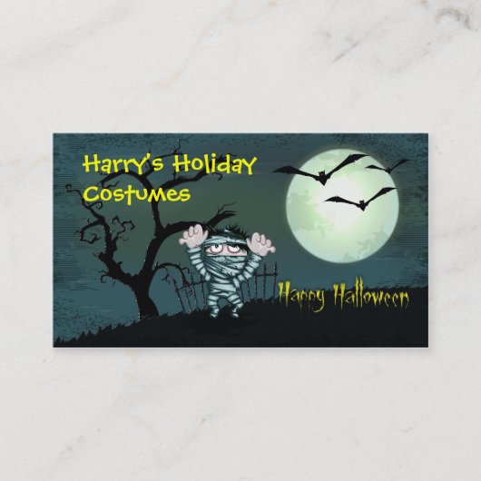 Beängstigend Halloween Visitenkarte (Vorderseite)