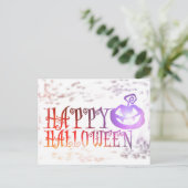 Beängstigend Happy Halloween Pumpkin Postkarte (Stehend Vorderseite)