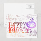Beängstigend Happy Halloween Pumpkin Postkarte (Vorne/Hinten)