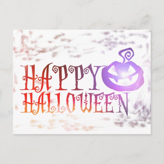 Beängstigend Happy Halloween Pumpkin Postkarte (Vorderseite)